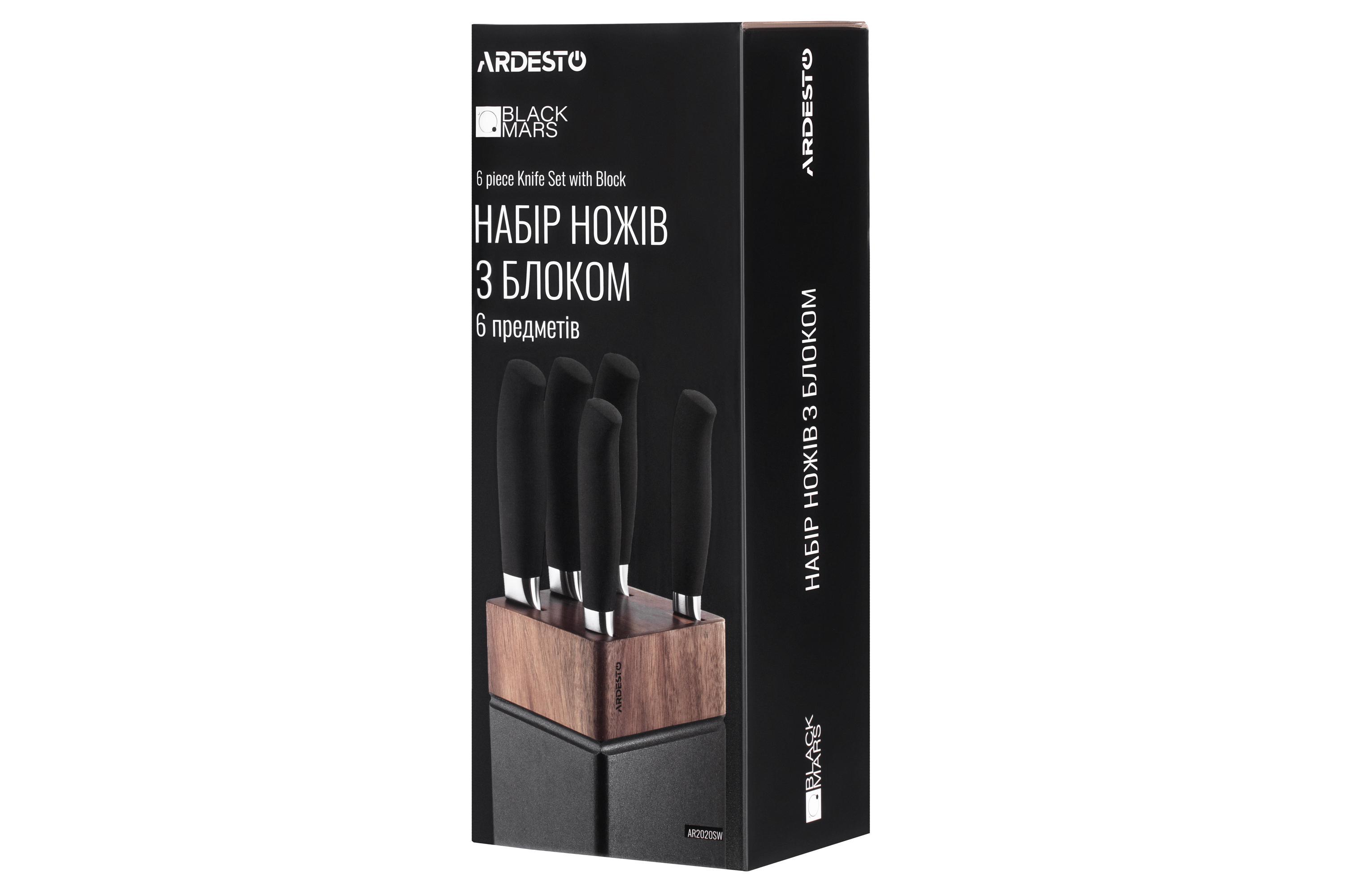 набор ножей Ardesto Black Mars 6 шт. (30344501) - фото 10 набор ножей Ardesto Black Mars 6 шт. (30344501) - фото 10