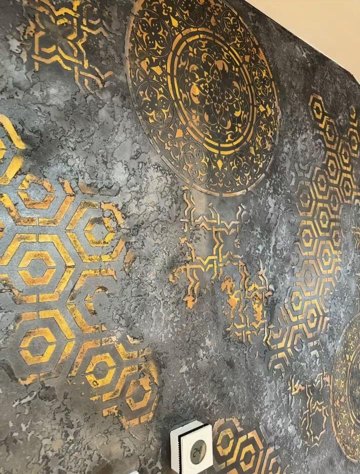 Трафареты для стен DFA Круглый узор и Геометрия под штукатурку и краску комплект 0,3-1 мм 3 шт. (N00046)