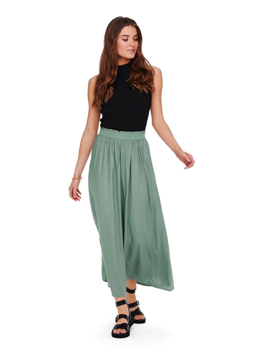 Юбка миди ONLY L Зеленый (12491 46-48)