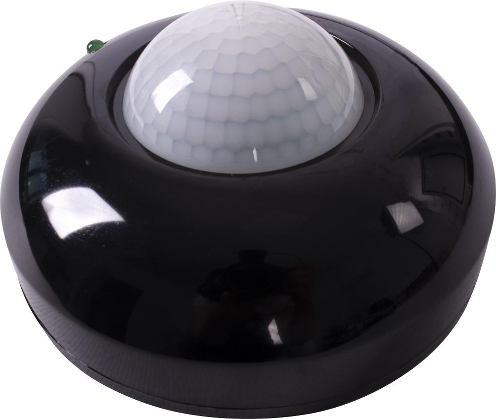 Датчик движения инфракрасный E.NEXT e.sensor.pir.07.black 1200 Вт 360° до 6 м IP20 Черный (s061034)