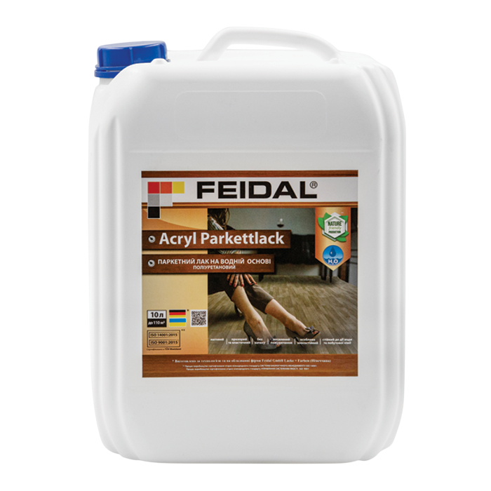 Лак паркетний матовий на водній основі Feidal Acryl Parkettlack 10 л (2034870134)