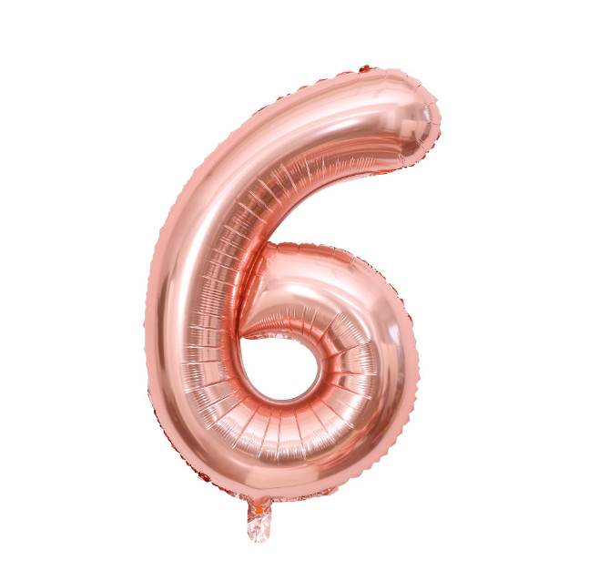 Кулька надувна у формі цифри 6 7981 40х98 см Рожевий (4399289) - фото 1 Кулька надувна у формі цифри 6 7981 40х98 см Рожевий (4399289) - фото 1