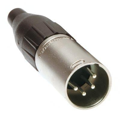 Штекер Amphenol AC4M XLR 4 нікель на кабель Ø 3,0-6,5 мм (9177441) Штекер Amphenol AC4M XLR 4 нікель на кабель Ø 3,0-6,5 мм (9177441)