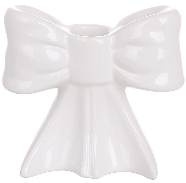 Набор керамических подсвечников бант 2шт. 11х5,2х10 см/23 мм