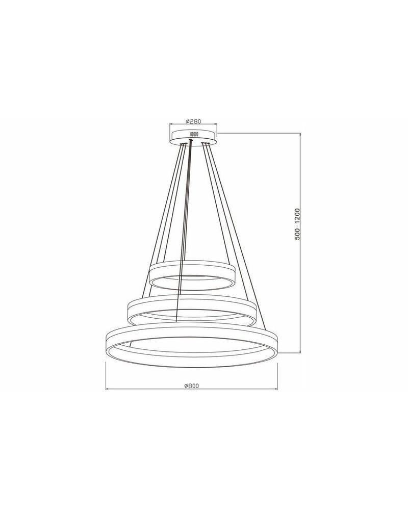 Люстра Reality 330603-01 Cornelia Led 3x14W 4000K 7980Lm IP20 Wh (19259091) - фото 2