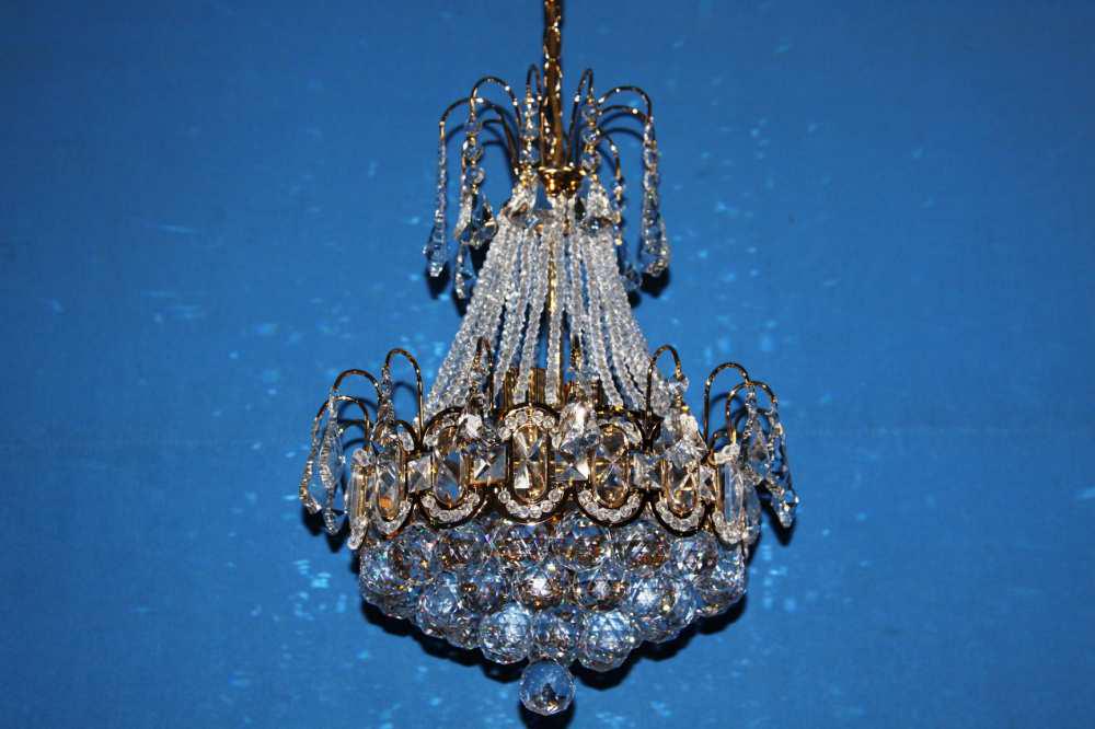 Кришталева люстра L0497/6 Золото (AN000629) - фото 1 Кришталева люстра L0497/6 Золото (AN000629) - фото 1