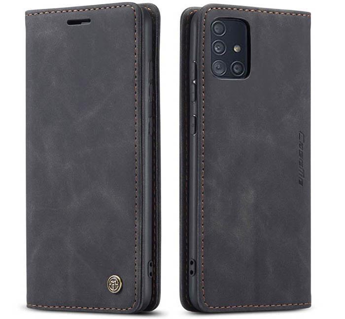 Чехол книжка с магнитом CaseMe на Samsung Galaxy A71 A715 Black (14074-2B)