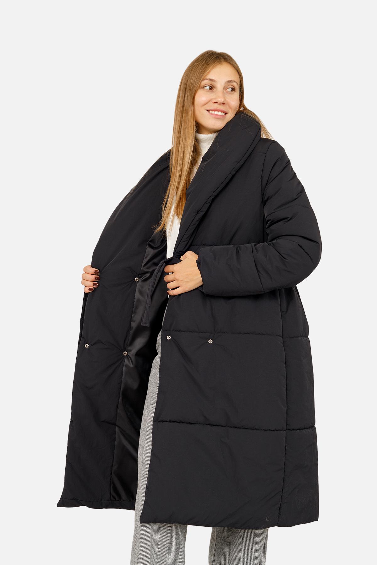 Куртка жіноча ЦБ-00260066 р. 40 Чорний (28422201) - фото 2 Куртка жіноча ЦБ-00260066 р. 40 Чорний (28422201) - фото 2