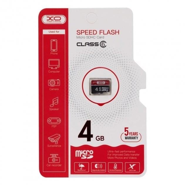Карта памяти XO microSDHC 4Gb Class 6 Карта памяти XO microSDHC 4Gb Class 6