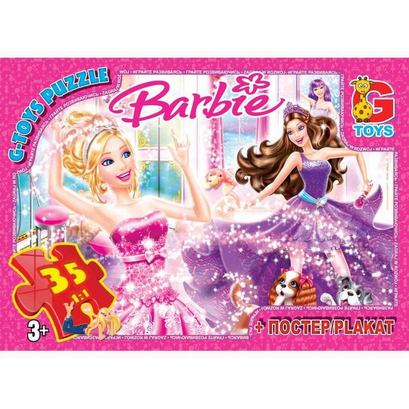 Пазлы детские картонные G-Toys Barbie 35 эл. (IP-177-P-817)