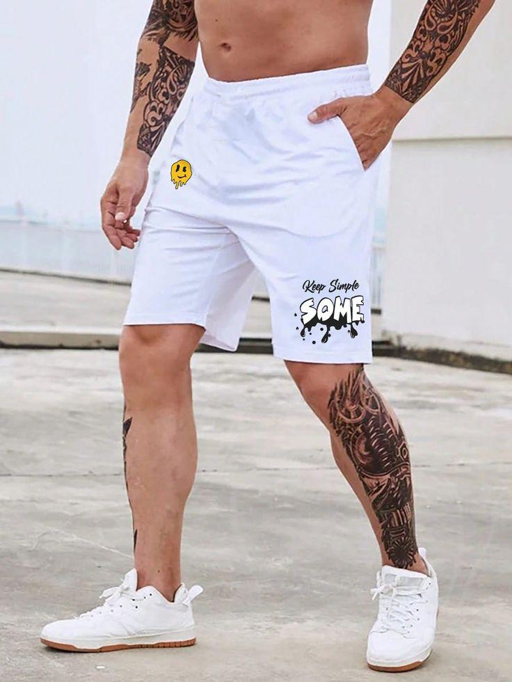 Шорти з ДТФ-принтом 67-015 XXL Білий (42901) Шорти з ДТФ-принтом 67-015 XXL Білий (42901)