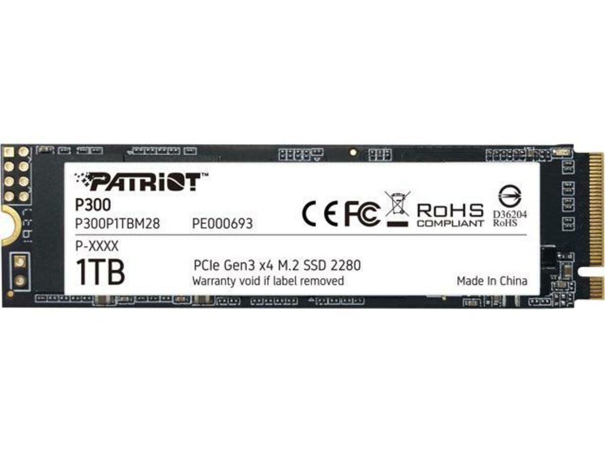 Твердотільний накопичувач PaTriot M.2 P300 1 TB NVMe 2280 PCIe 3.0x4 3D NAND TLC (P300P1TBM28)