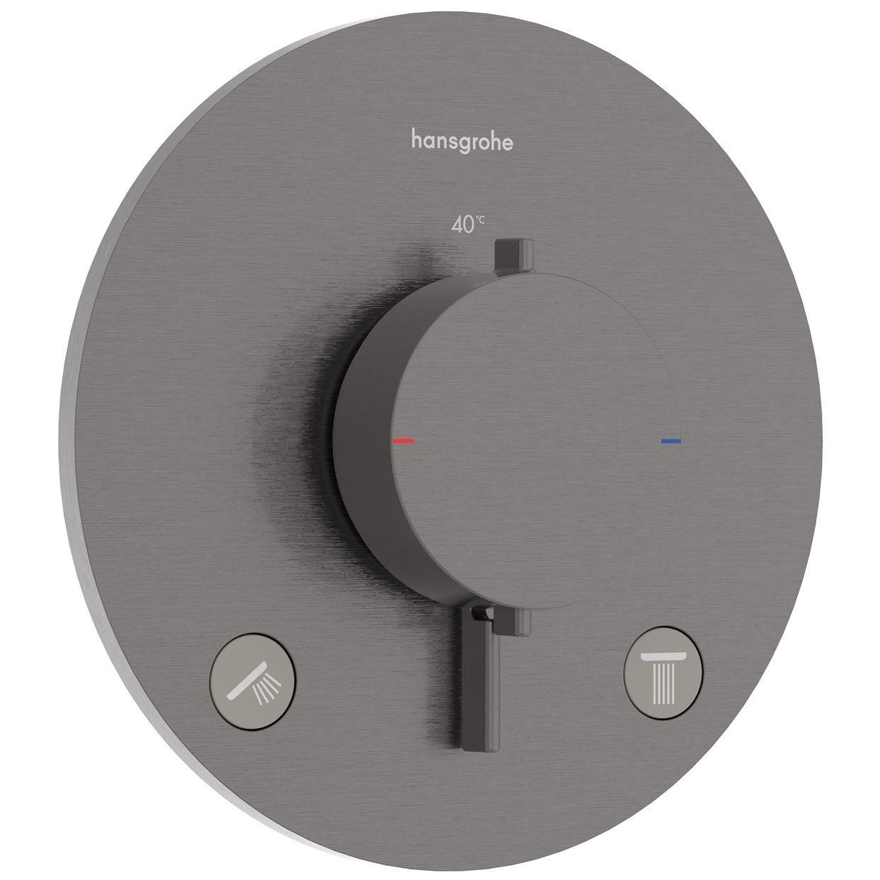 Зовнішня частина змішувача Hansgrohe Ecostat Comfort 33715340 з термостатом Графіт (268592)