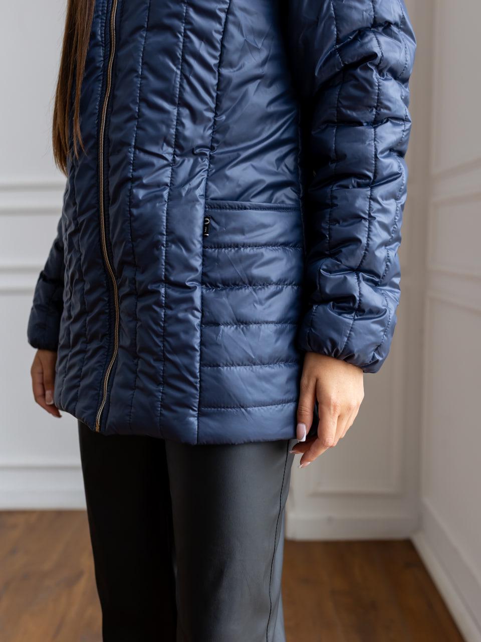 Куртка женская демисезонная San-A-Belle №8 р. 68 Синий (29438490) - фото 5 Куртка женская демисезонная San-A-Belle №8 р. 68 Синий (29438490) - фото 5