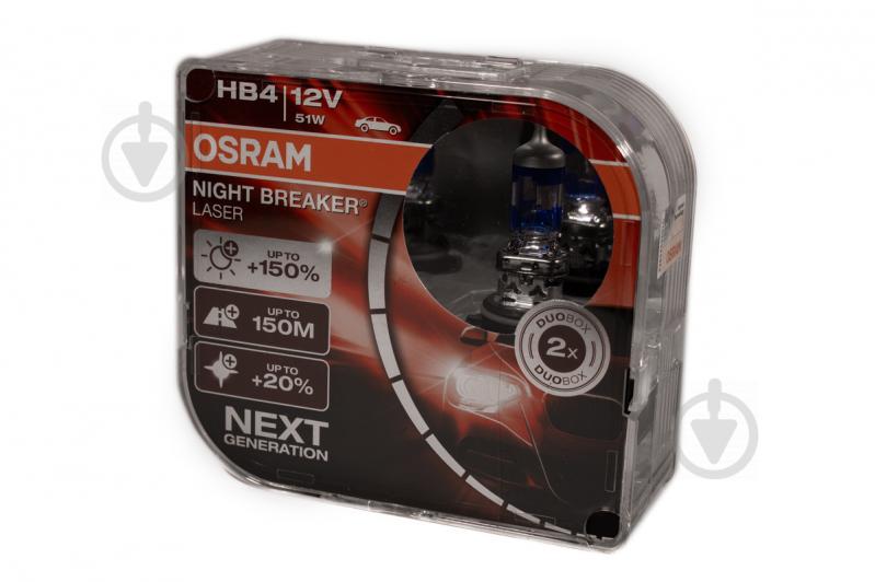 Автолампа OSRAM 9006NL HB4 Night Breaker LASER NG +150% 51W 12V P22d HardDuopet - фото 1