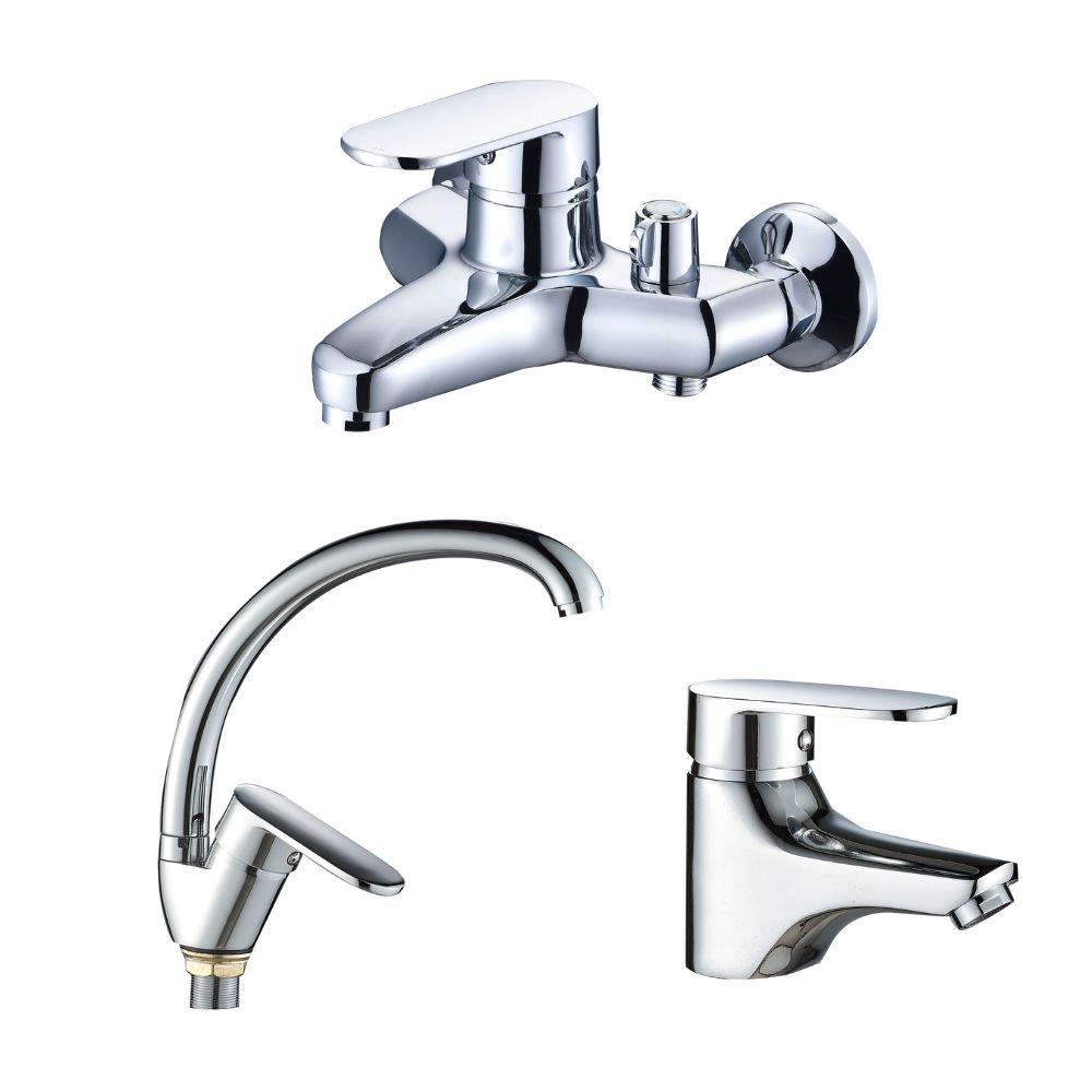 Набор смесителей Lidz Tani 001F1+006+008F Хром