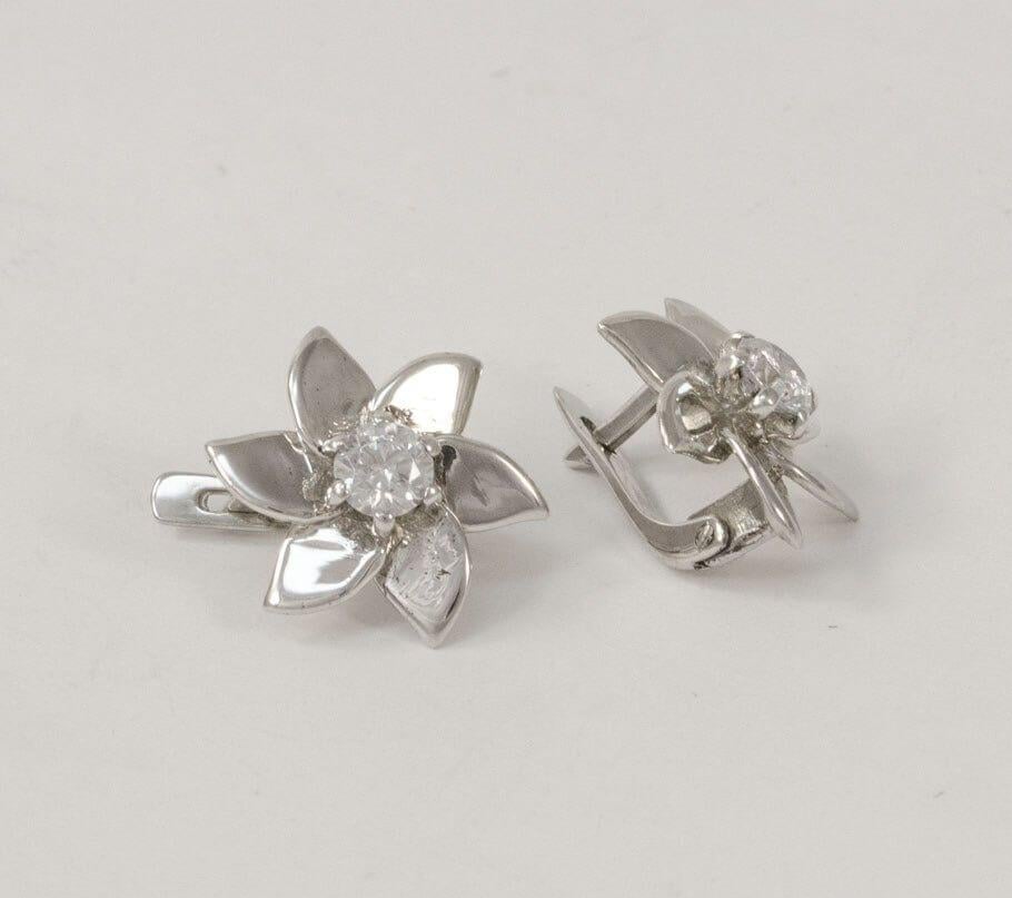 Серьги Maxi Silver 2792 Подсолнечники (82792)