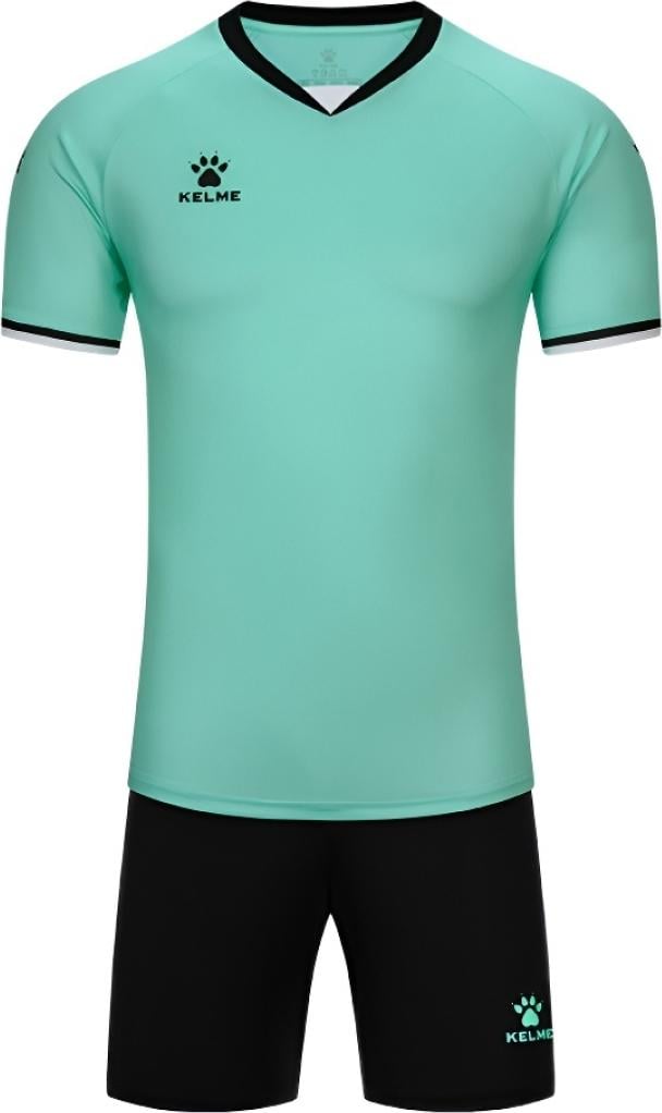 Комплект футбольной формы детский KELME 160 см Бирюзово-черный (8551ZB31084.9305)
