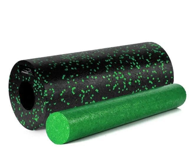 Массажный ролик гладкий PowerPlay PP-4348 2in1 EPP Foam Roller 33x14 см Черный/Зеленый (60829)