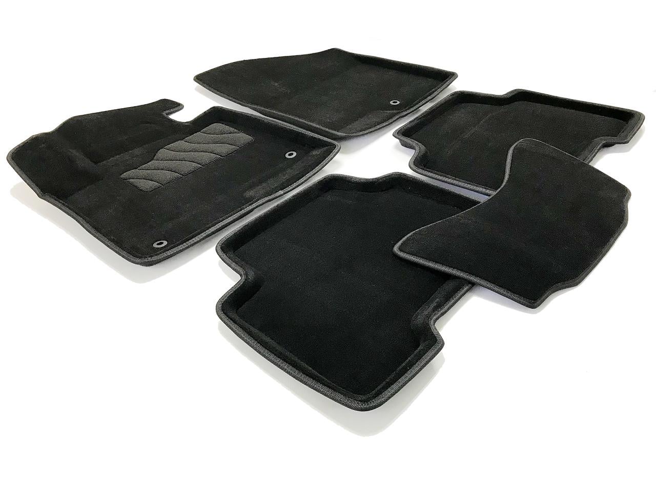 Коврики в салон ворсовые 3D Seintex Hyundai Santa Fe 2012-2018 5 шт. Черный 83624