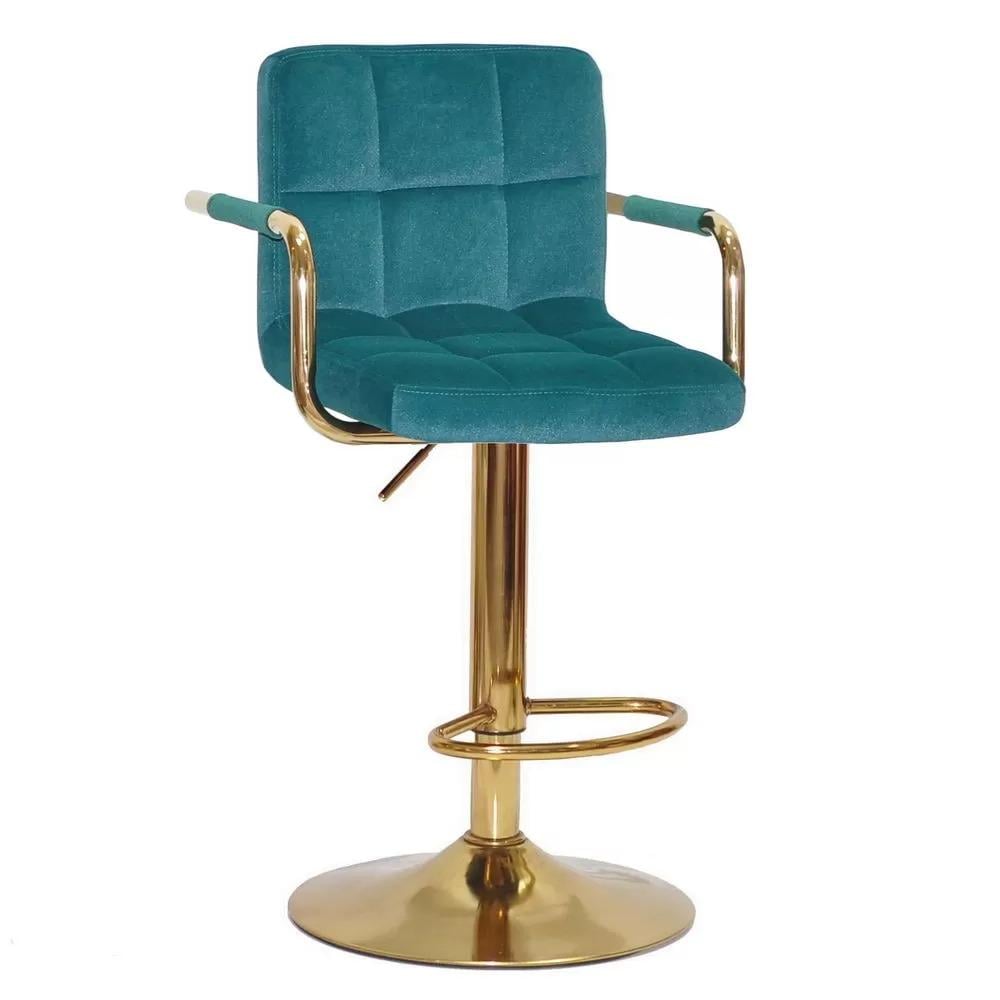 Стул барный Tetris Arm бархат Зеленый (101104)