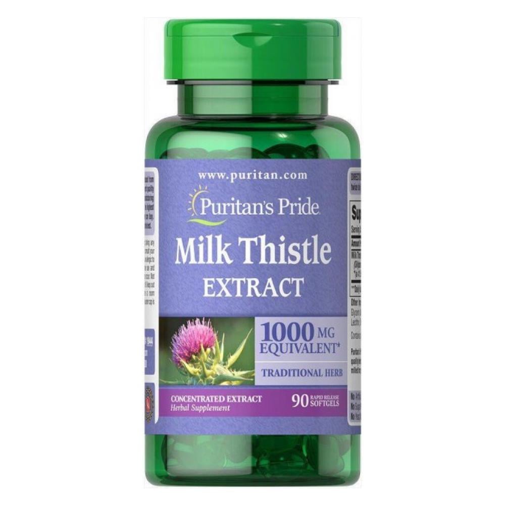 Натуральная добавка Milk Thistle 4:1 Extract 1000 mg 90 softgels (100-42-8545817-20)