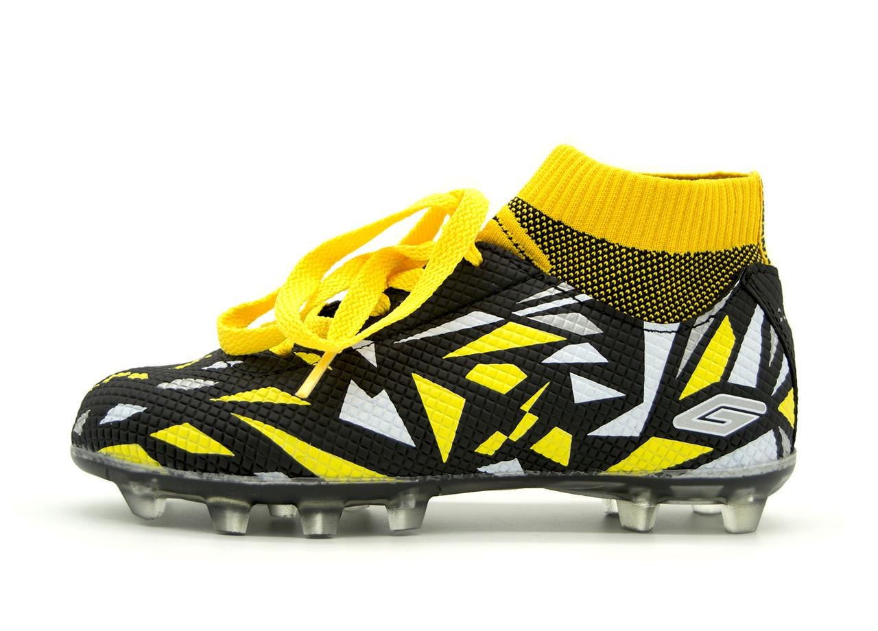 Бутсы детские Dugana KRA2023 р. 34 22 см Черно-желтый (2168948169)