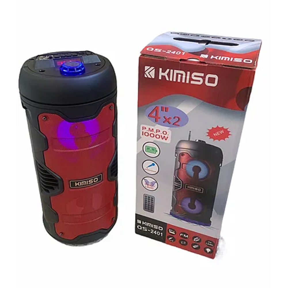Портативная колонка Bluetooth KIMISO QS-2401 аккумуляторная с подсветкой (3072)