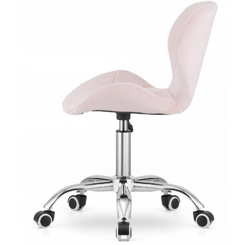 Кресло на колесах велюр Розовый (333272) - фото 2