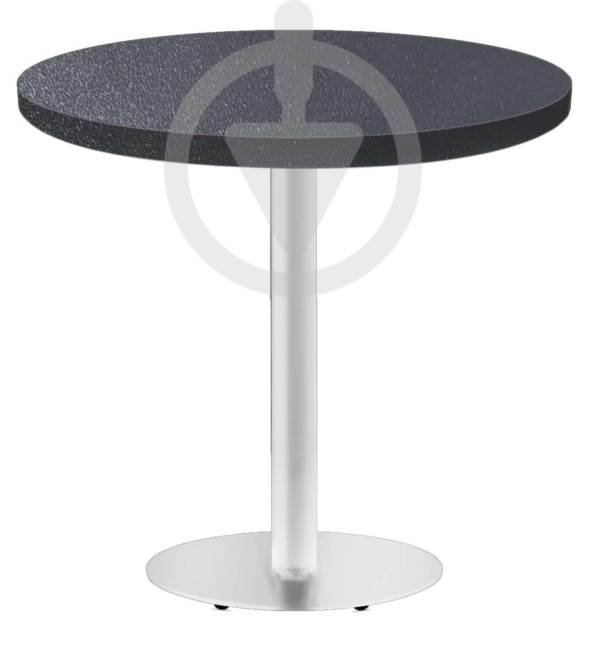 Стіл кухонний круглий MebliRoMax Round 60 см Loft Антрацит/Білий Стіл кухонний круглий MebliRoMax Round 60 см Loft Антрацит/Білий