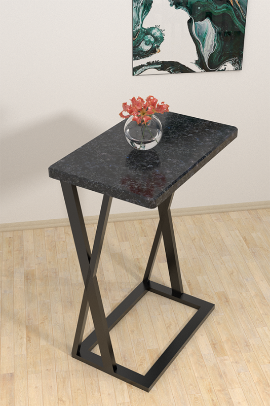 Журнальный столик гранитный EcoLoft Stone ST-1066 Черный Лофт (22813738)