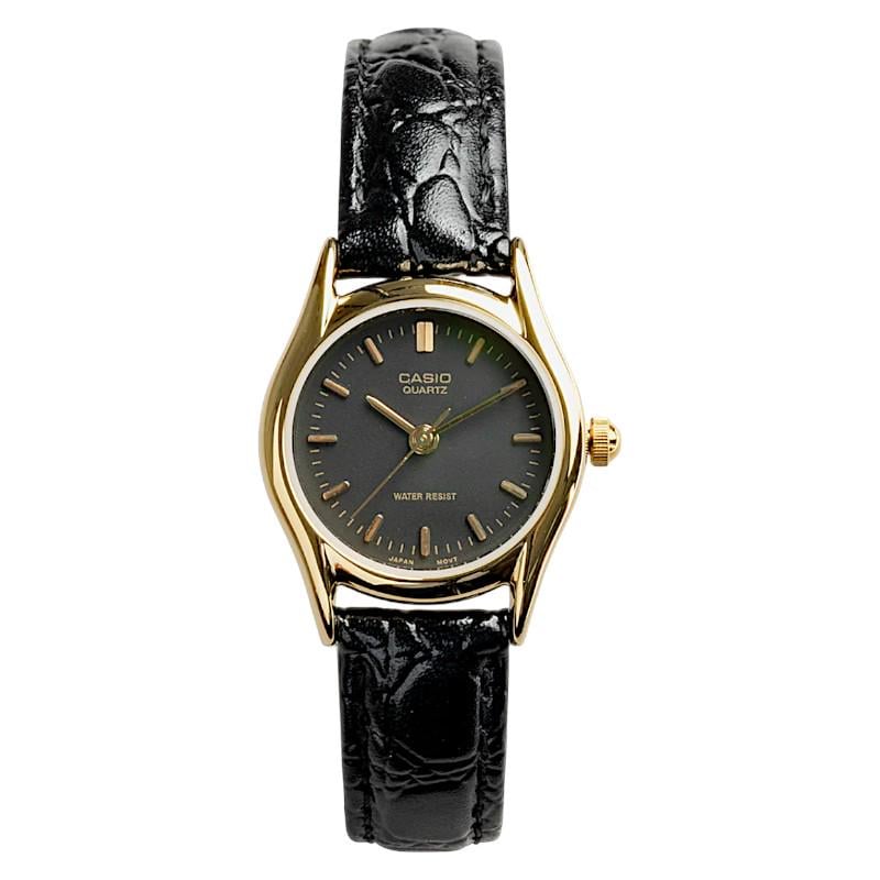Часы женские Casio LTP-1094Q-1A минеральное стекло черный циферблат