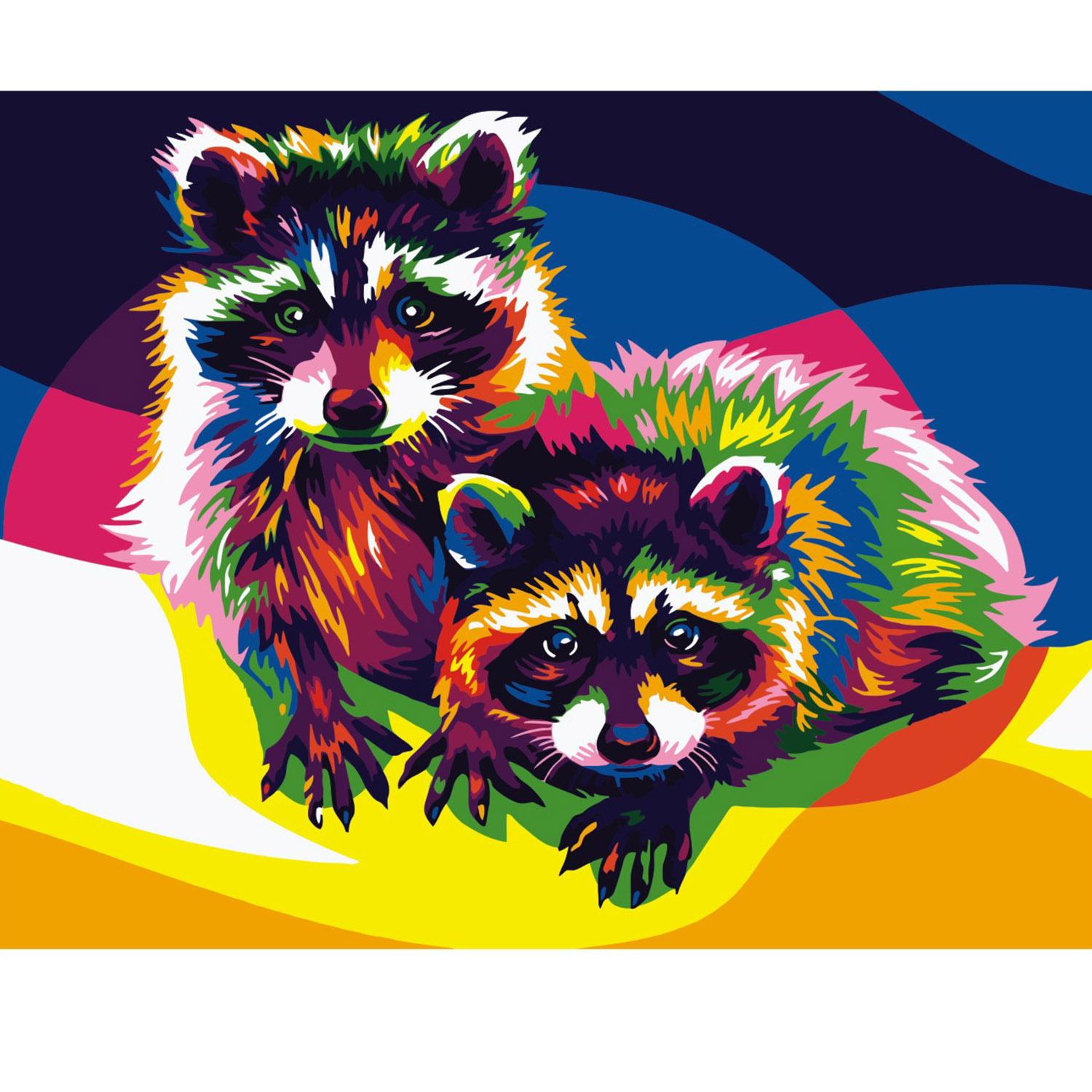 Картина по номерам Strateg Поп-арт енотики 40x50 см (VA-0154)