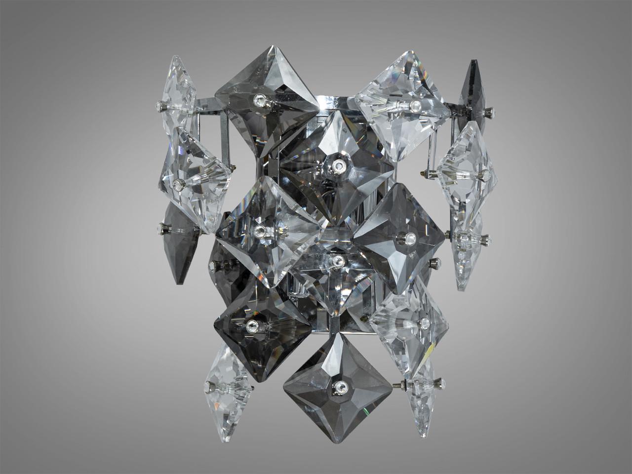 Бра из хрусталя в спальню 21001-BCH-LS на 2 лампы Хром (2054372446)