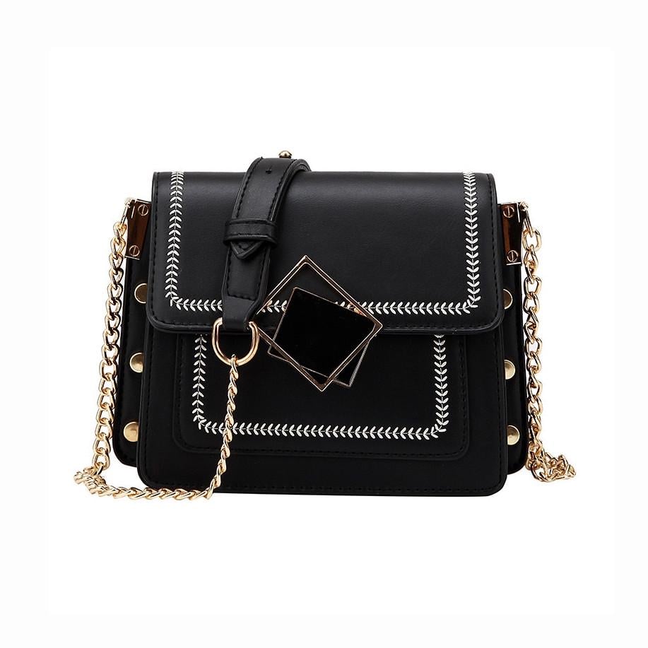 Жіноча сумка 10282 крос-боді на ланцюжку Чорний (18242976)