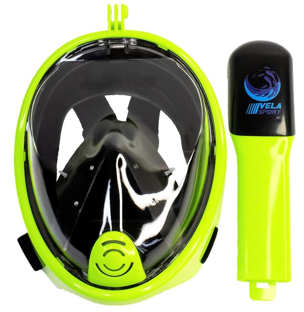 Маска повнолицьова Vela Sport 1.0 для плавання S/M Чорно-зелений (00318) Маска повнолицьова Vela Sport 1.0 для плавання S/M Чорно-зелений (00318)
