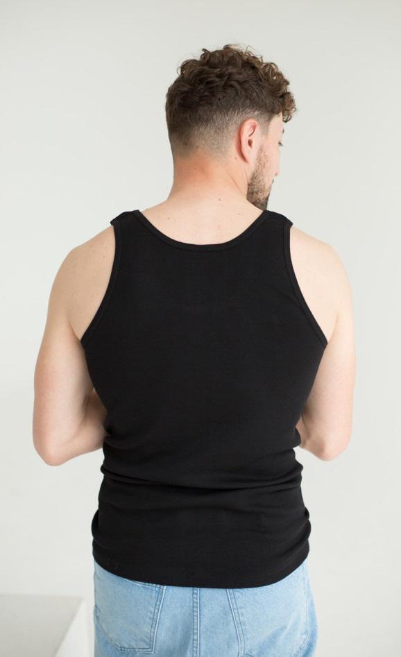 Мужская майка НатаЛюкс 21-1103329091 S (44р.) Черный - фото 2 Мужская майка НатаЛюкс 21-1103329091 S (44р.) Черный - фото 2