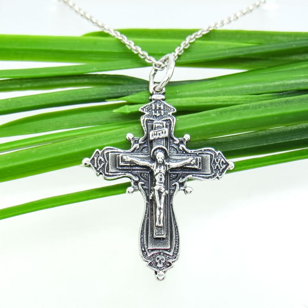 Срібний християнський підвіс Хрестик 2 (1137291283) - фото 4 Срібний християнський підвіс Хрестик 2 (1137291283) - фото 4