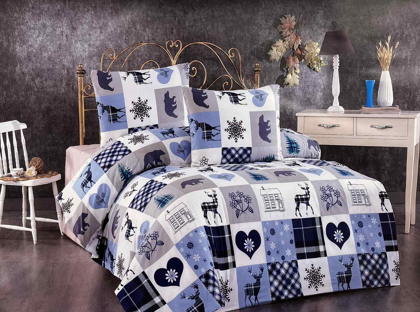 Комплект постільної білизни BELIZZA Christmas Two фланель 160x220 см (CN31917)