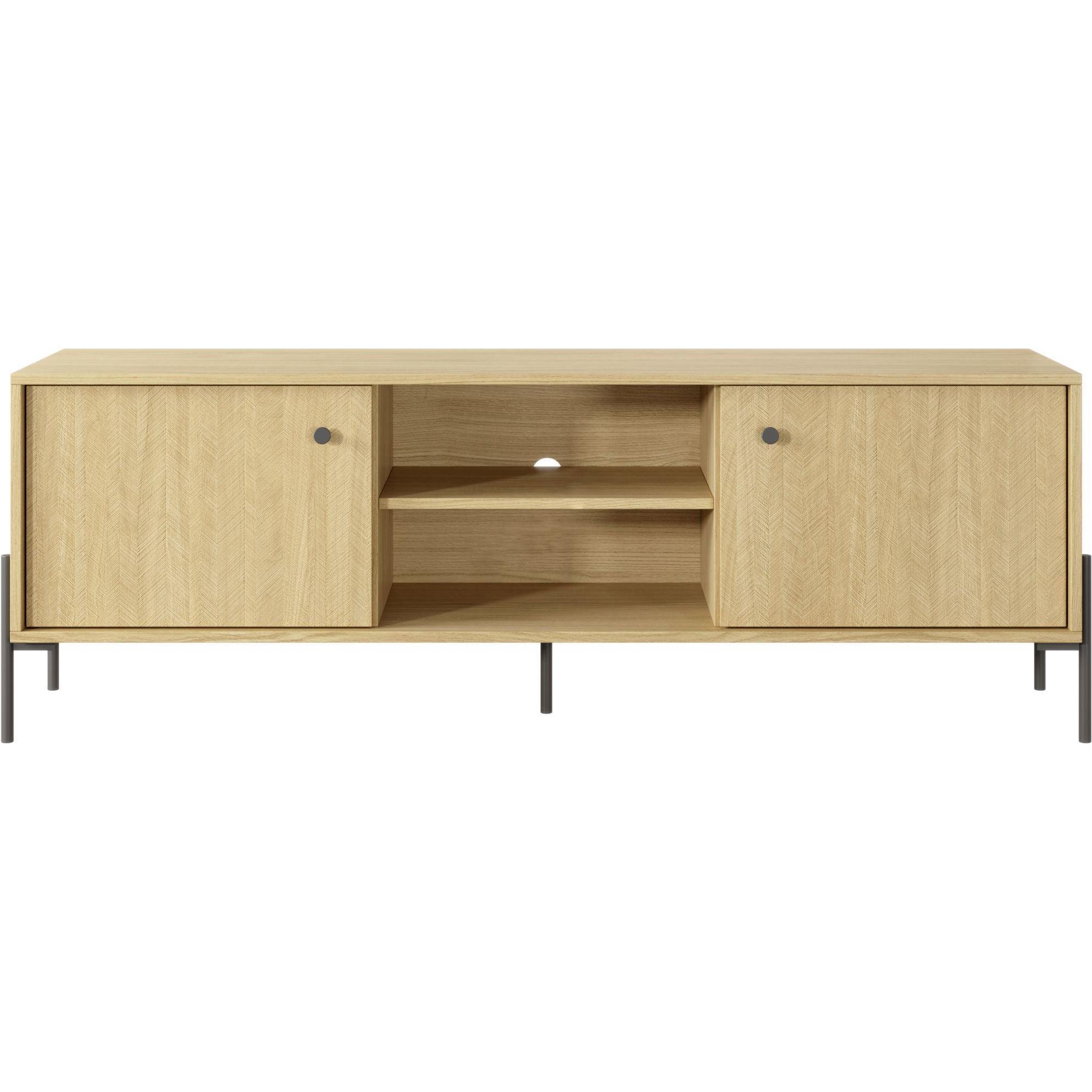 Тумба tv Moss дводверна 157 см Ash matt black legs (13793)