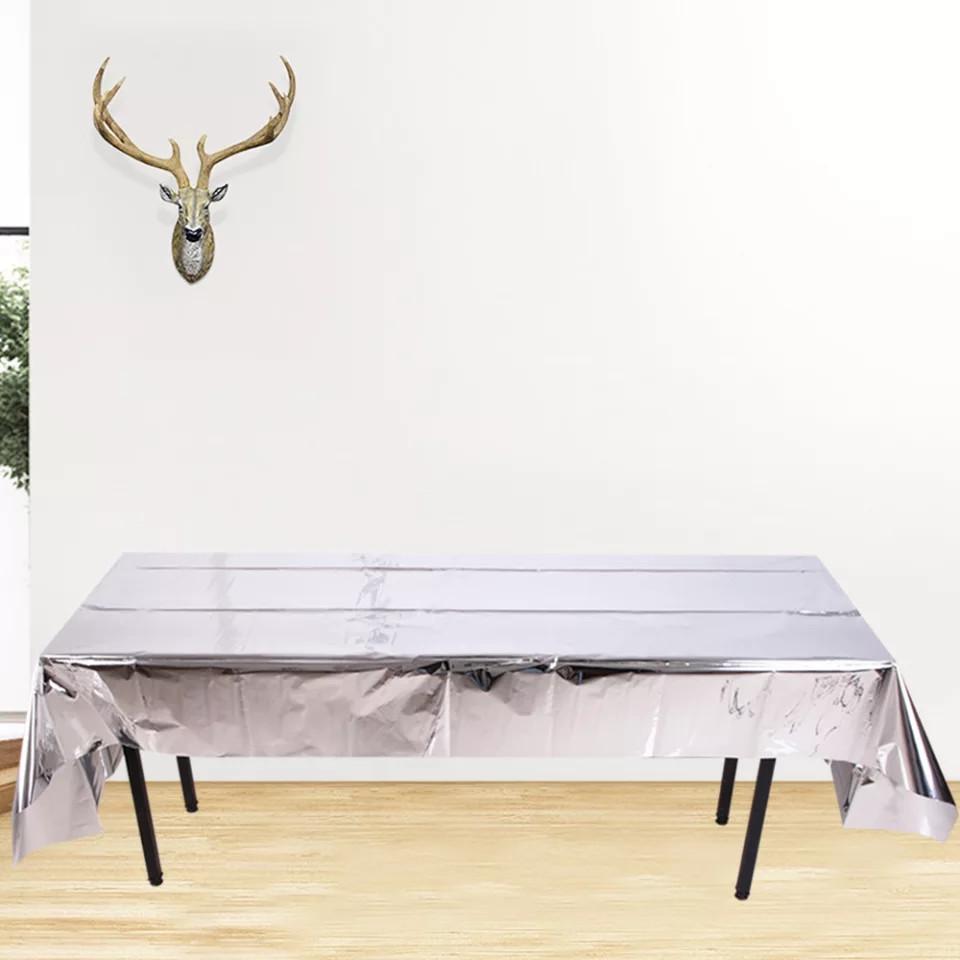 Скатерть клеенка из фольги 270x100 см Серебристый (35712) - фото 6 Скатерть клеенка из фольги 270x100 см Серебристый (35712) - фото 6