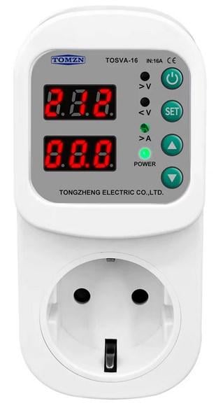 Розетка с автоматической защитой от перенапряжения и тока 110–220 В/регулируемая/16 А/защита от скачков (1603) Розетка с автоматической защитой от перенапряжения и тока 110–220 В/регулируемая/16 А/защита от скачков (1603)