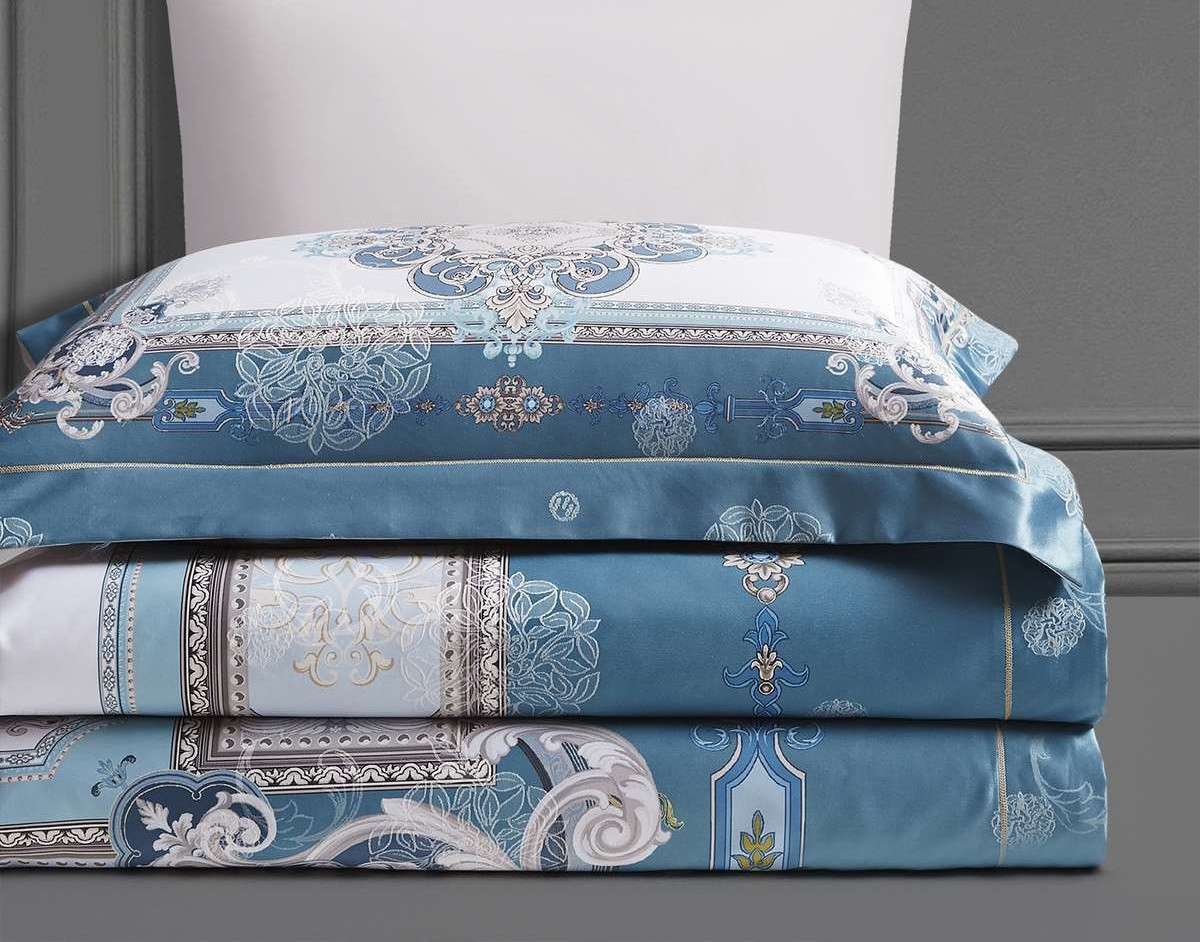 Комплект постільної білизни 200х220 см Сатин жаккард Valeria Glamor Arya AR-TR1004147 - фото 3