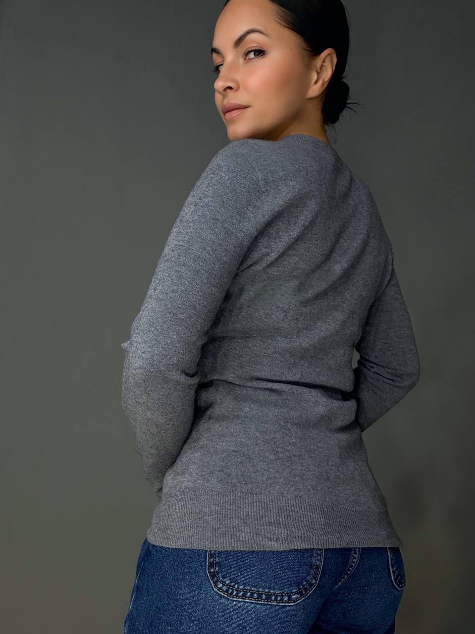 Свитер женский A-N 2403 водолазка гольф базовый с круглым горлом OS Серый (5716) - фото 3 Свитер женский A-N 2403 водолазка гольф базовый с круглым горлом OS Серый (5716) - фото 3