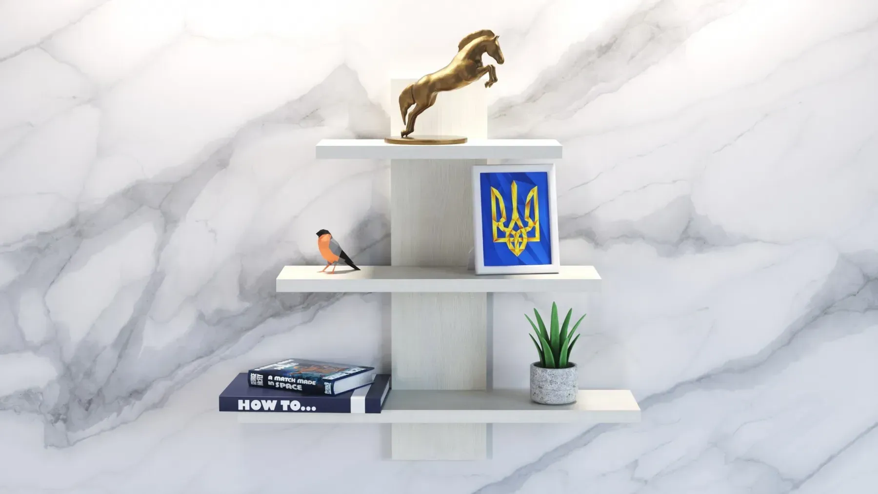 Полка навесная Kontinent П-1 50х14х50 см Дуб Шамони Светлый (52718578)