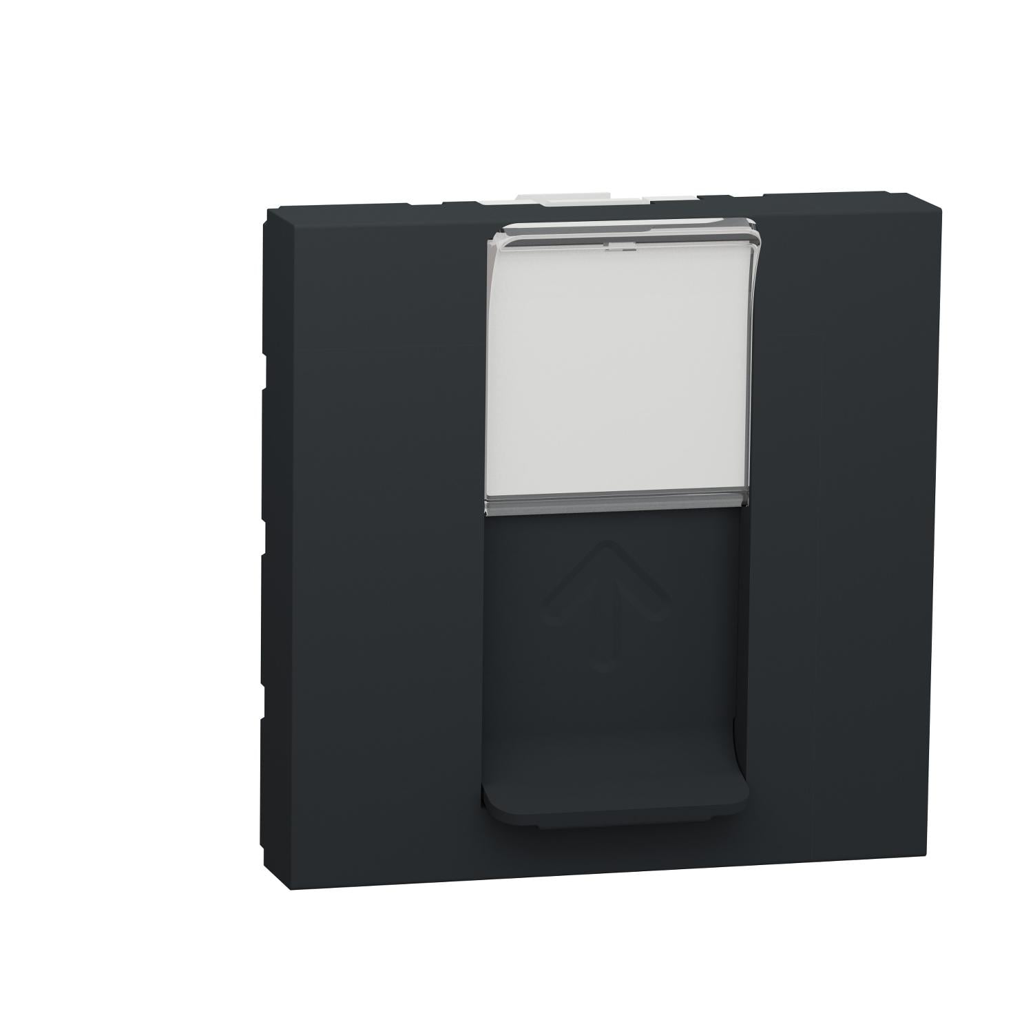 Розетка компьютерная Schneider Electric Unica New RJ45 6 STP 2 модуля Антрацитовый (NU341754)