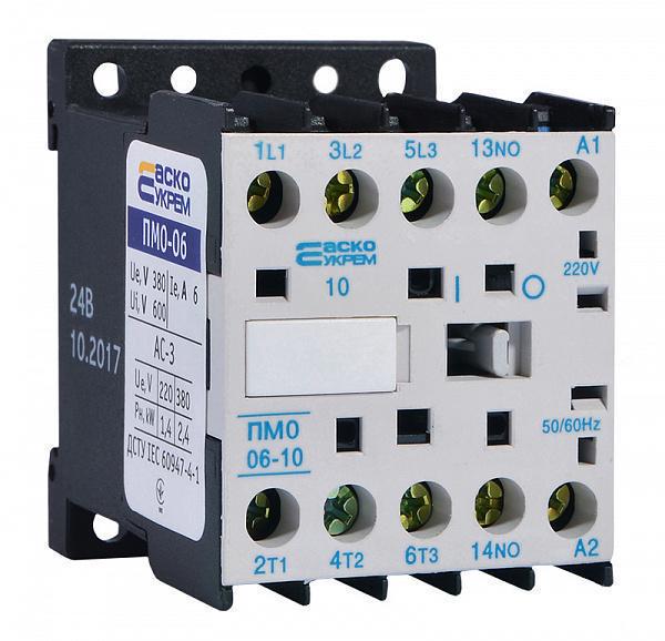 Контактор-пускатель АСКО-Укрем ПМ 0-06-10 M7 LC1-K0610 6А 220 B 1NO (A0040010037)