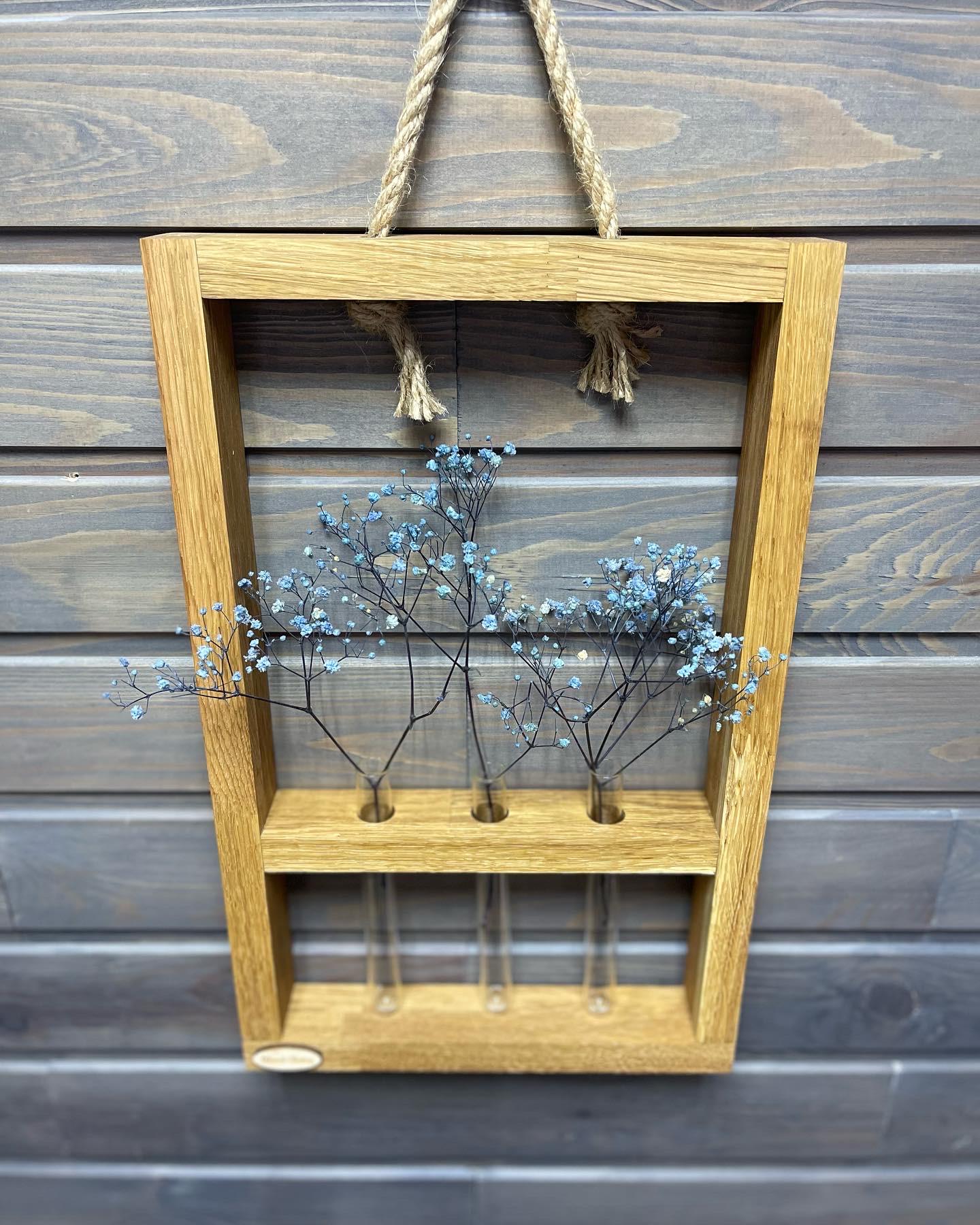 Рамка дубовая с колбами для цветов 25х40 (229) - фото 3