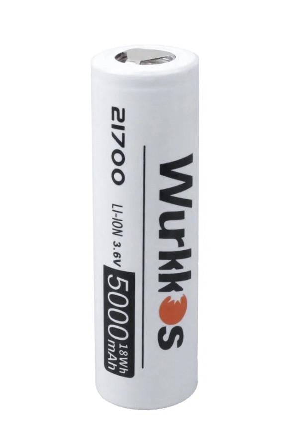 Аккумулятор 21700 Wurkkos 5000 mAh Li-Ion 3,6V плоский плюс (19297)