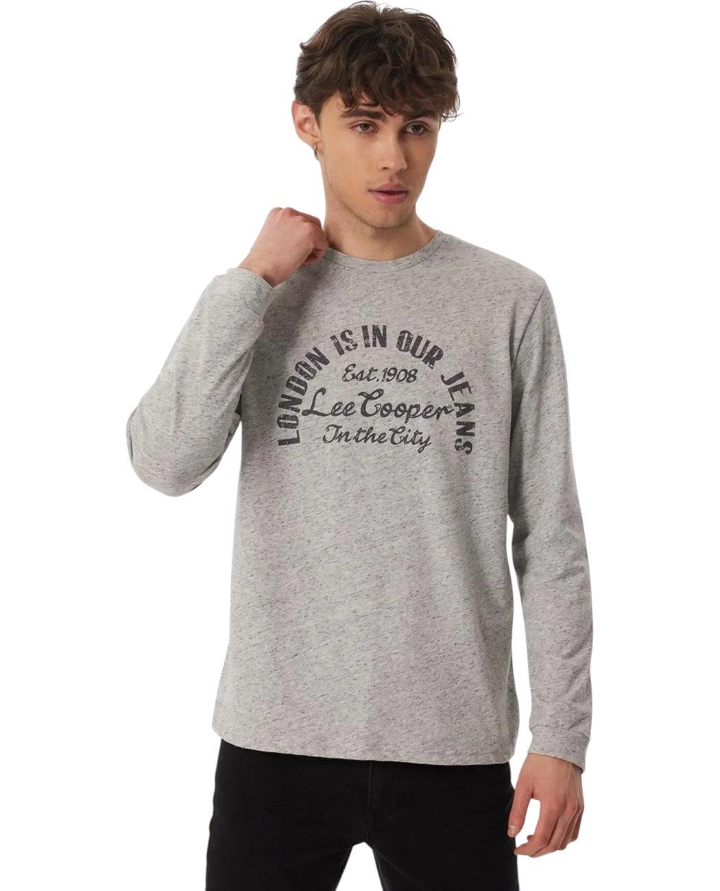 Футболка-лонгслив мужская Lee Cooper James 232LCM242065.7113 L Серый (8682272444847)